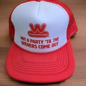 New Wienerschnitzel Not A Party 'Til The Wieners Come Out Baseball Cap Hat OSFM